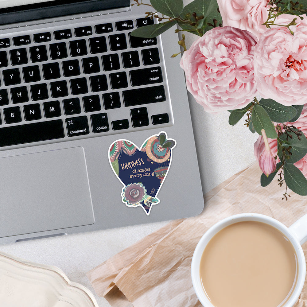 Kindness Changes Everything Heart - Sticker