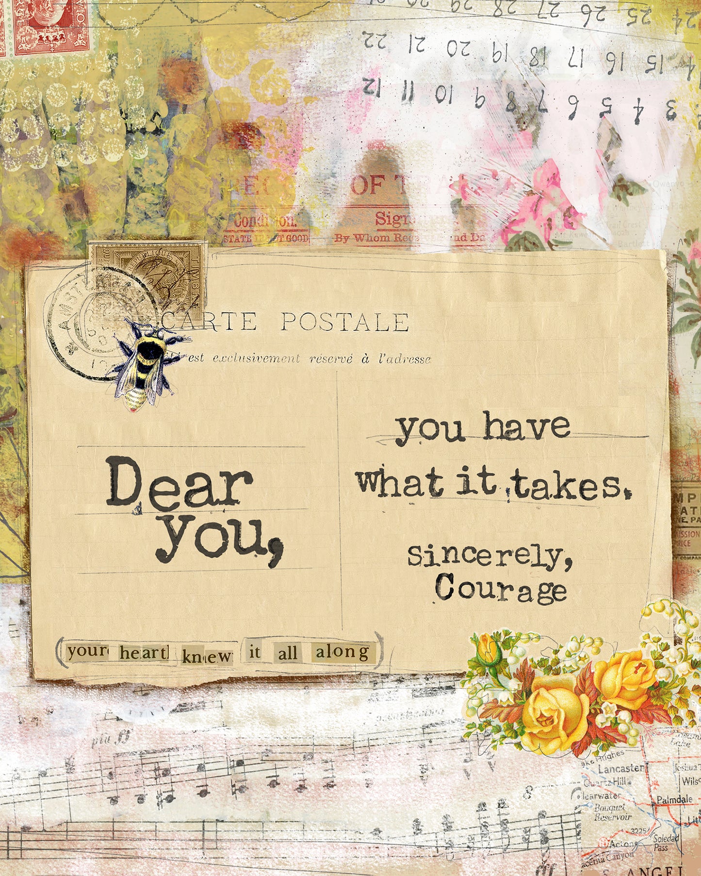 Sincerely, Courage - Print