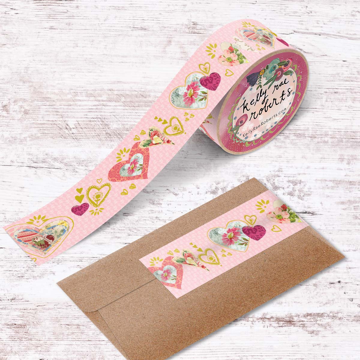 Hearts – Gold Foil Washi Tape 30mm