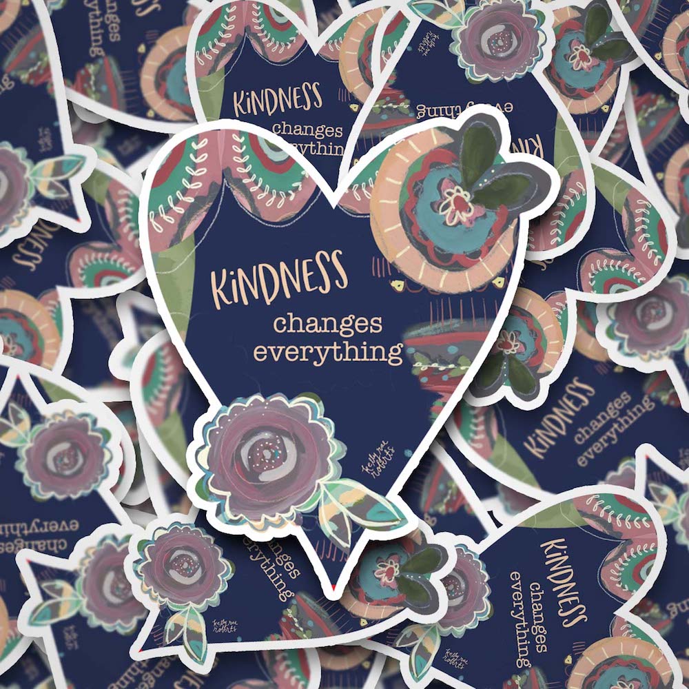 Kindness Changes Everything Heart - Sticker