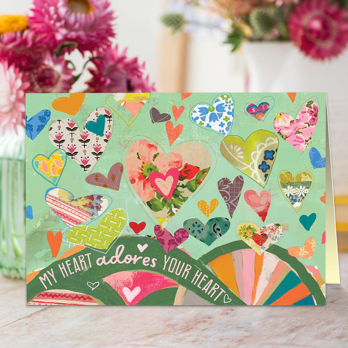 My Heart Adores Your Heart 4x6 Card