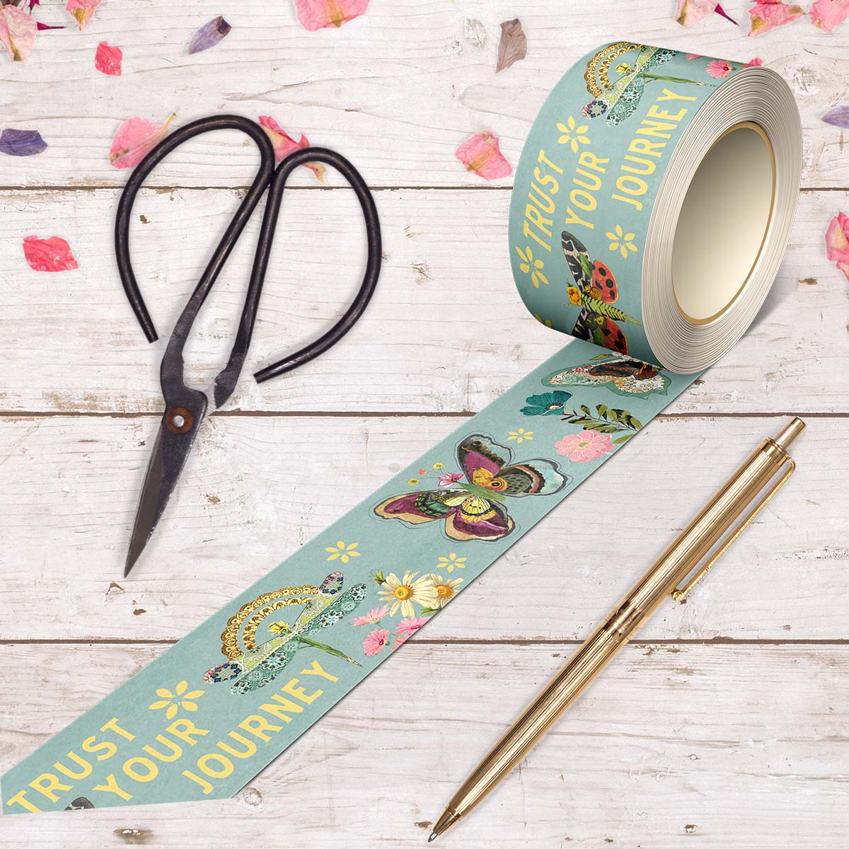 Trust Your Journey – Gold Foil Washi Tape 30mm