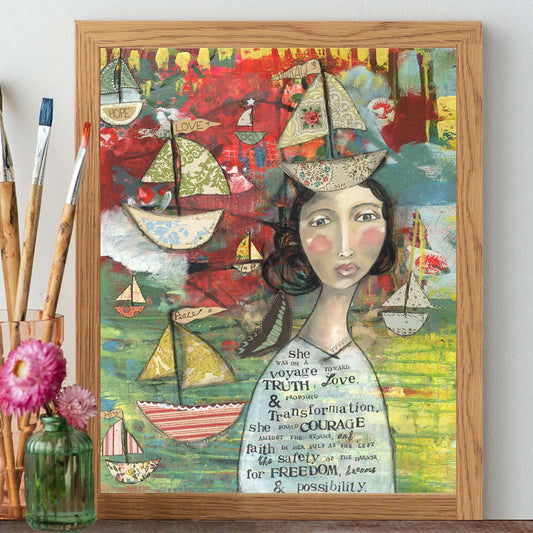 Voyage Toward Love And Freedom - Print