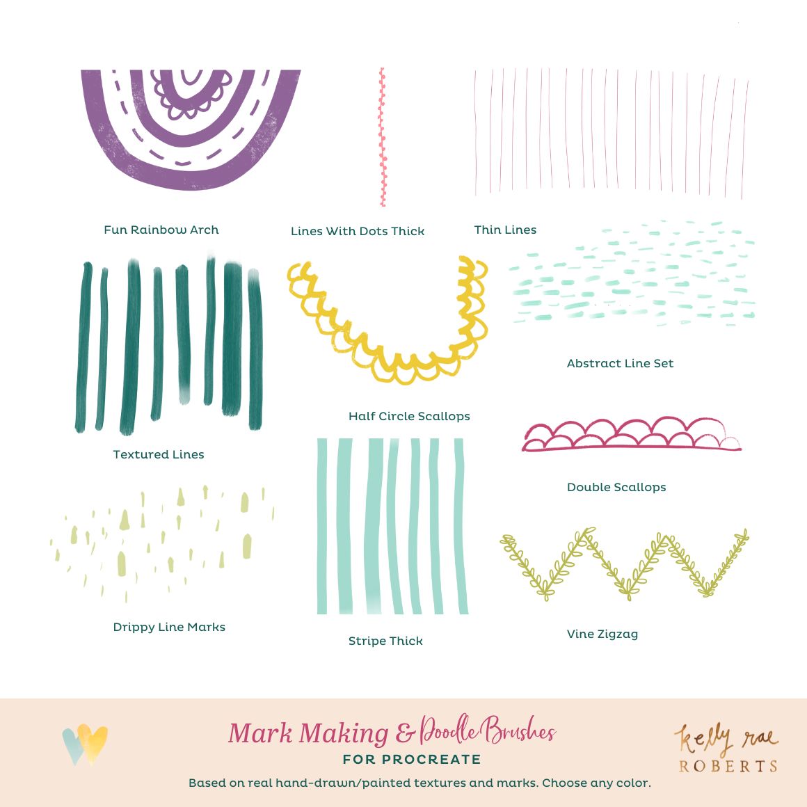 Procreate Brushes - Mark-Making & Doodle