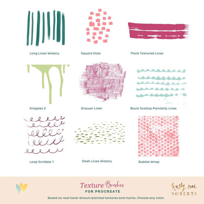 Procreate Brush Set Bundle - Texture, Marks, Doodles, Borders & Decorative Elements