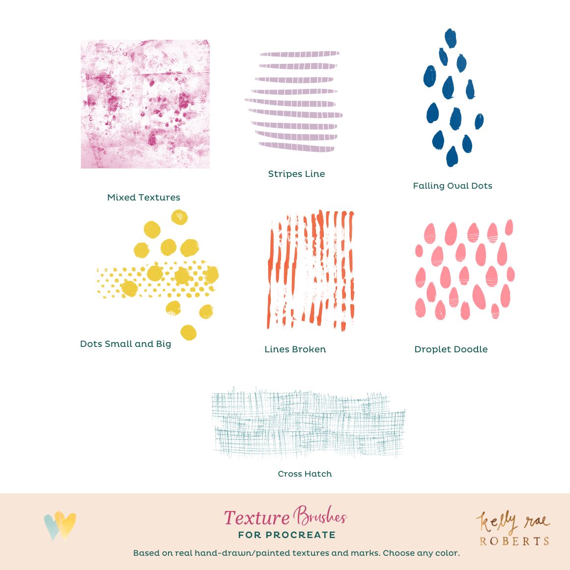 Procreate Brush Set Bundle - Texture, Marks, Doodles, Borders & Decorative Elements