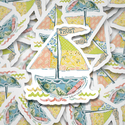 Trust Sailboat - Sticker