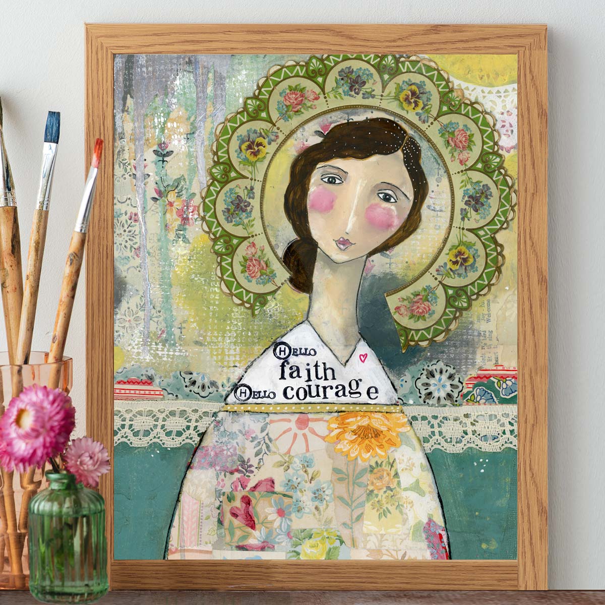 Hello Faith, Hello Courage - Print – Kelly Rae Roberts
