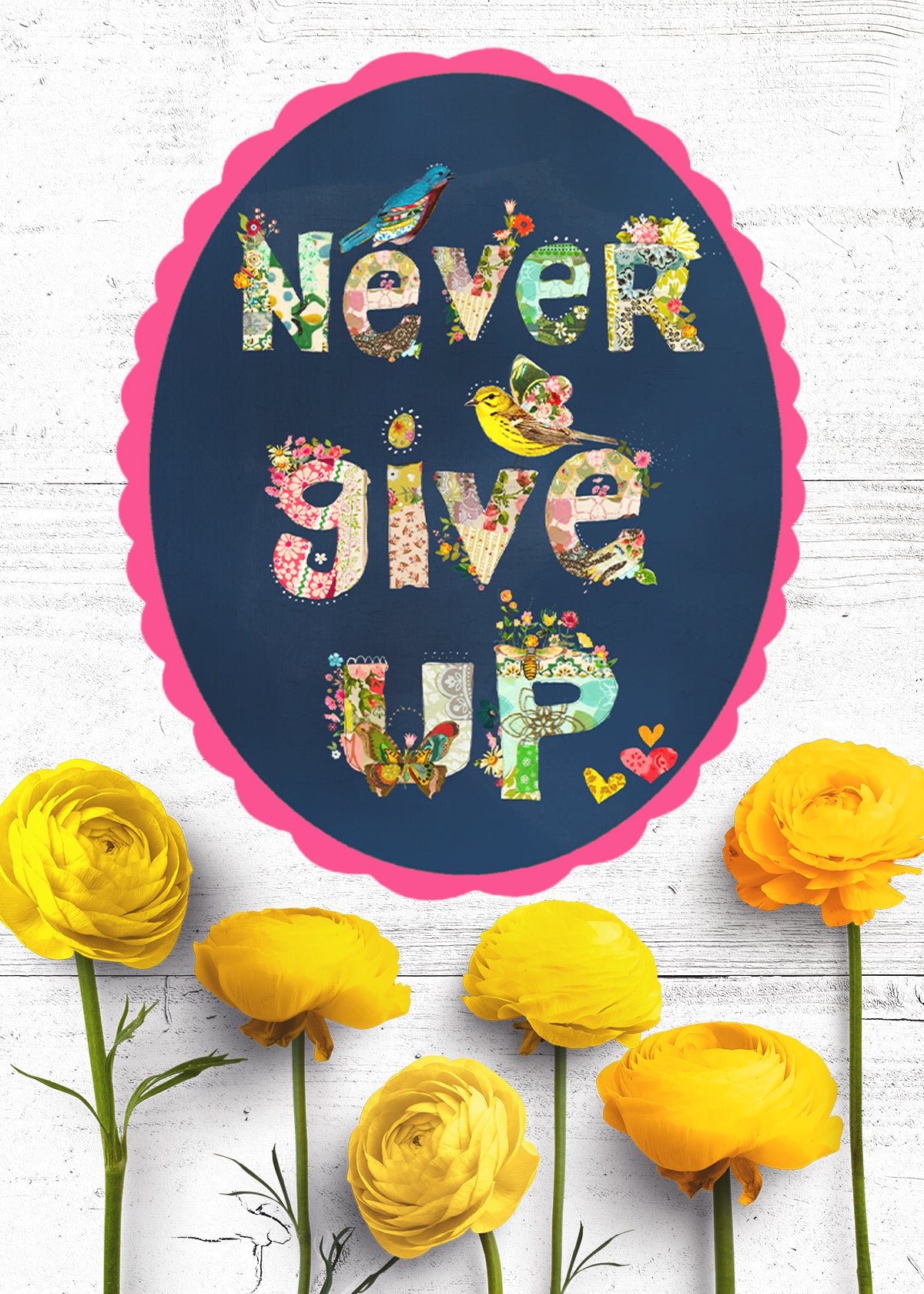 Never Give Up - Sticker