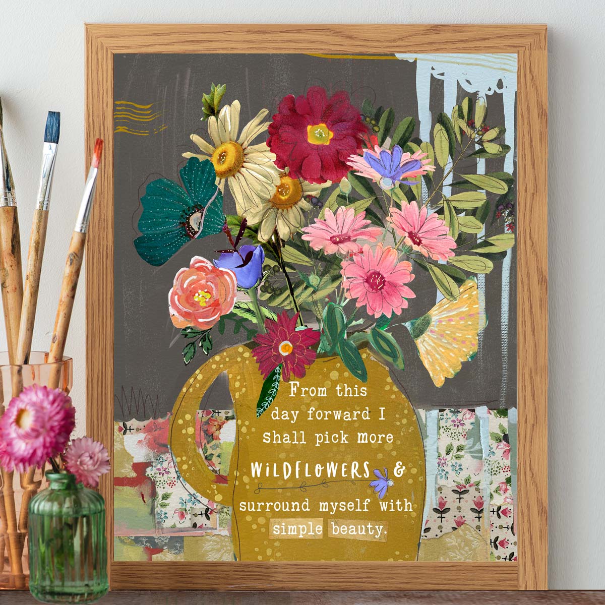 Artist Rae Roberts Pick More Wildflowers - Print – Kelly Rae Roberts