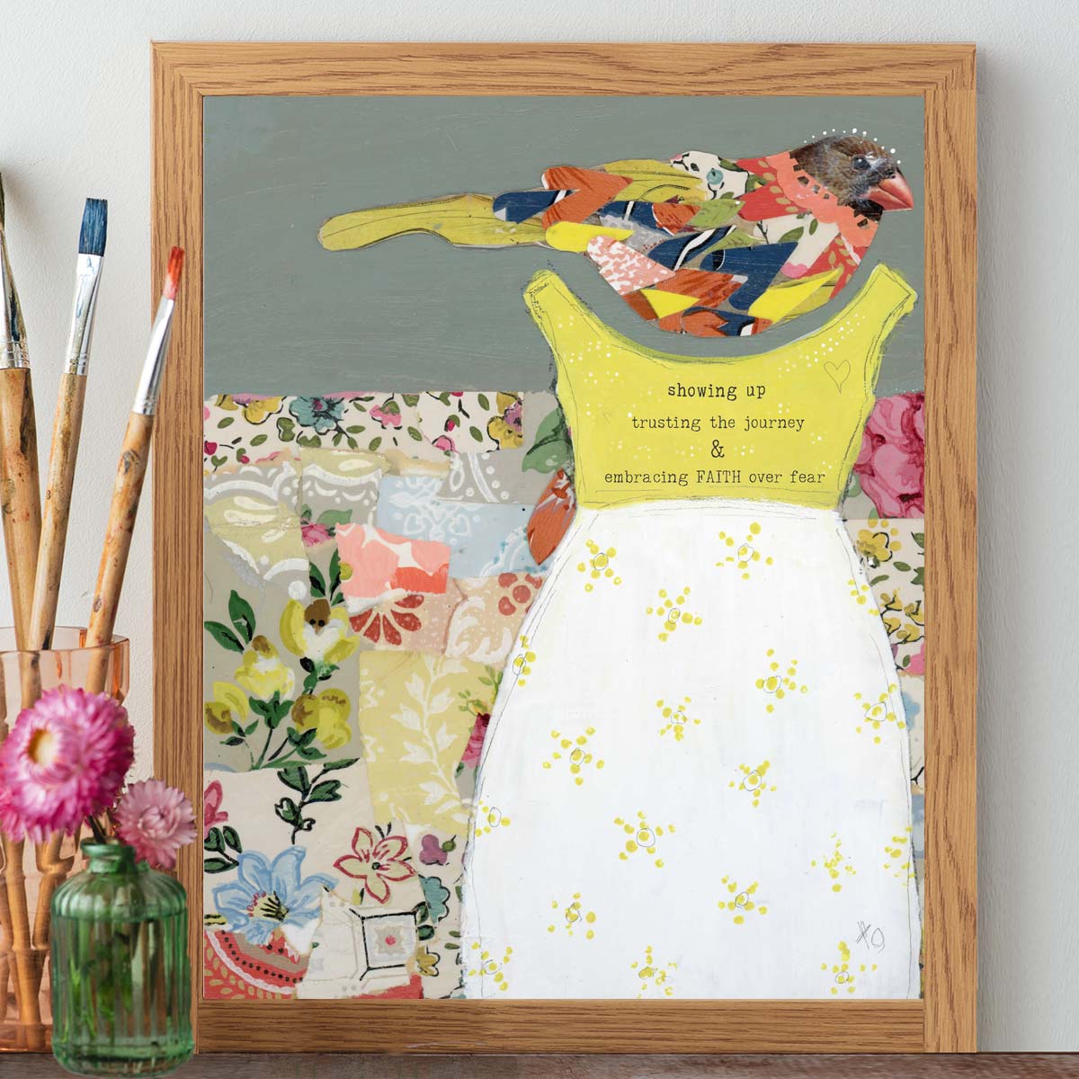 Artist Rae Roberts Showing Up - Print – Kelly Rae Roberts