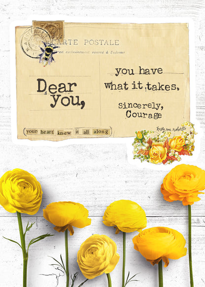 Sincerely, Courage - Sticker